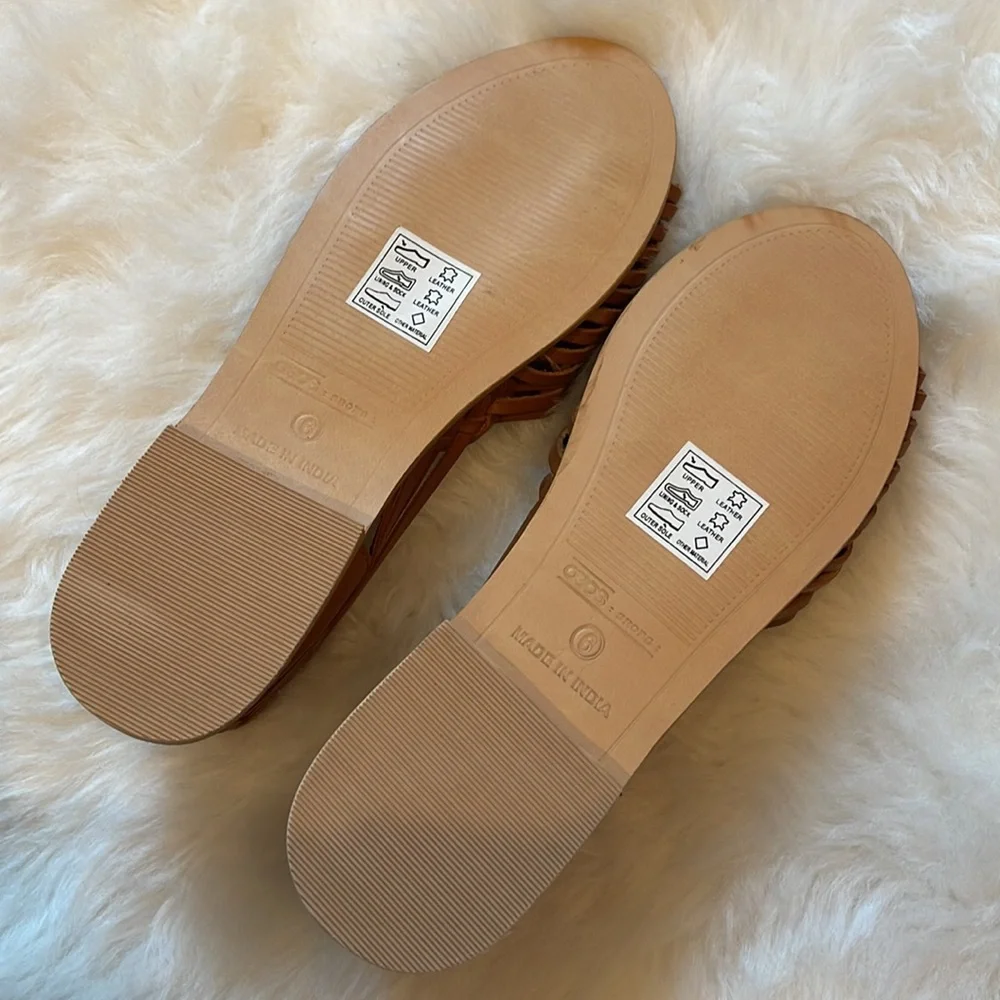 ASOS DESIGN size 8 Tan Florentine Woven Leather Sandals! - Picture 10 of 15